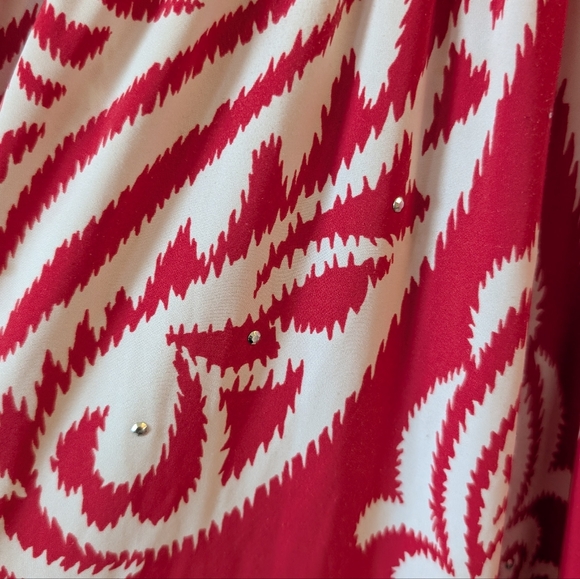 INC MAXI DRESS Sz. Petite Medium Orange & White - Picture 4 of 17